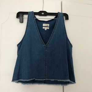 Aritzia Denim crop tank